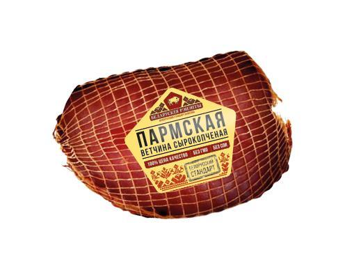 Ветчина Белорусские рецепты сырокопченая пармская 1,2 кг., в/у