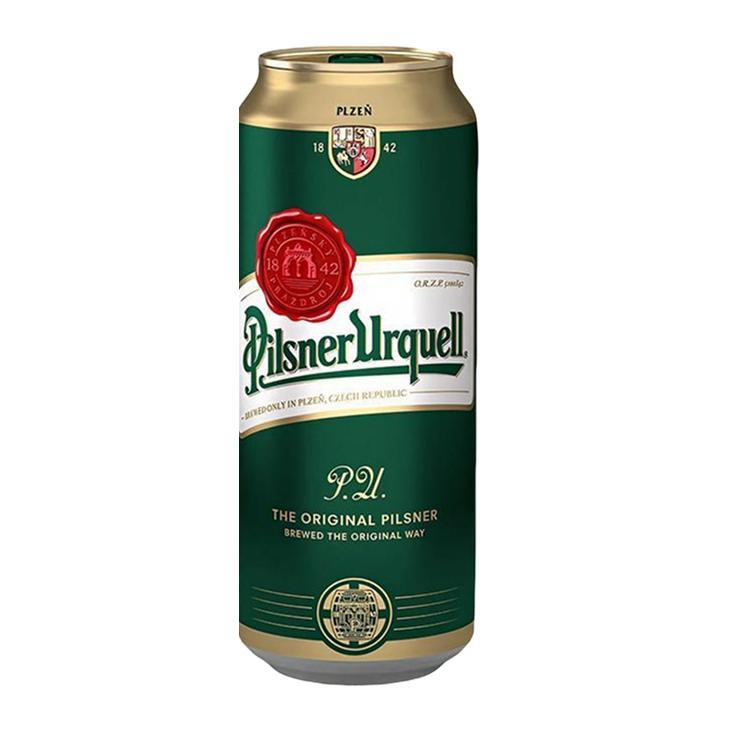 Пиво Pilsner Urquell светлое фильтрованное пастеризованное 4,4% 500 мл., ж/б