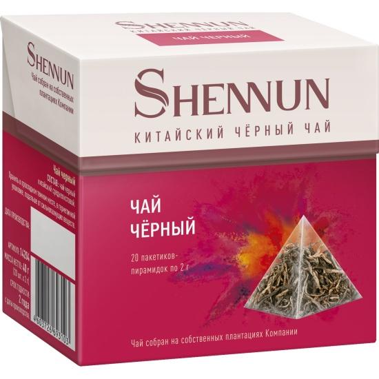 Чай Shennun черный 20 пирамидок 40 гр., картон