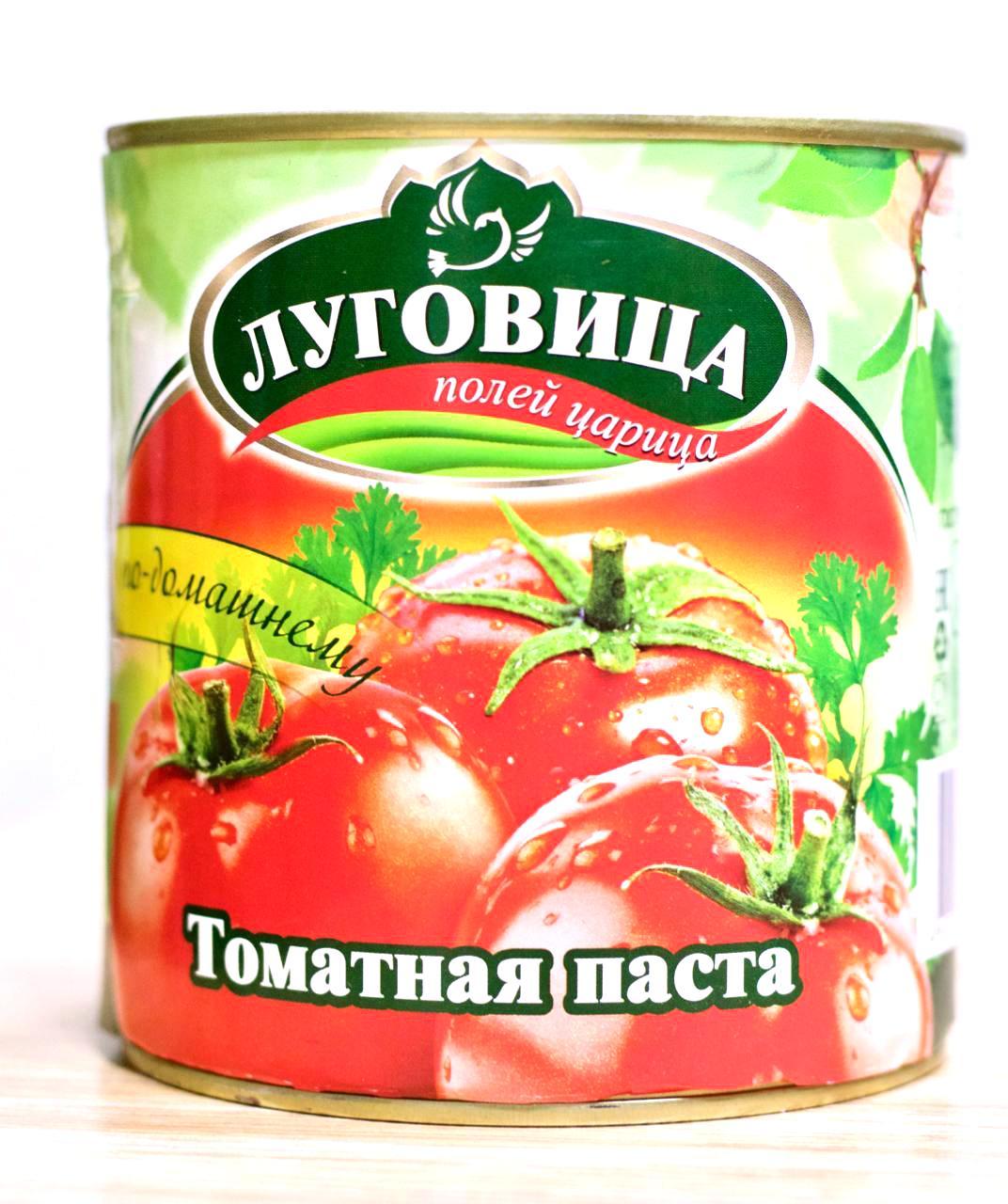 Томатная паста Луговица 25% 380 гр., ж/б