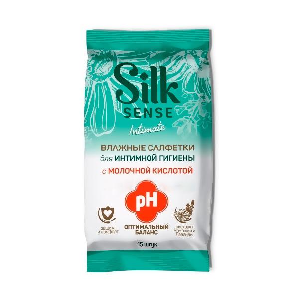 Влажные салфетки OLA! SILK SENSE 15шт для интимной гигиены Ромашка и Лаванда, флоу-пак