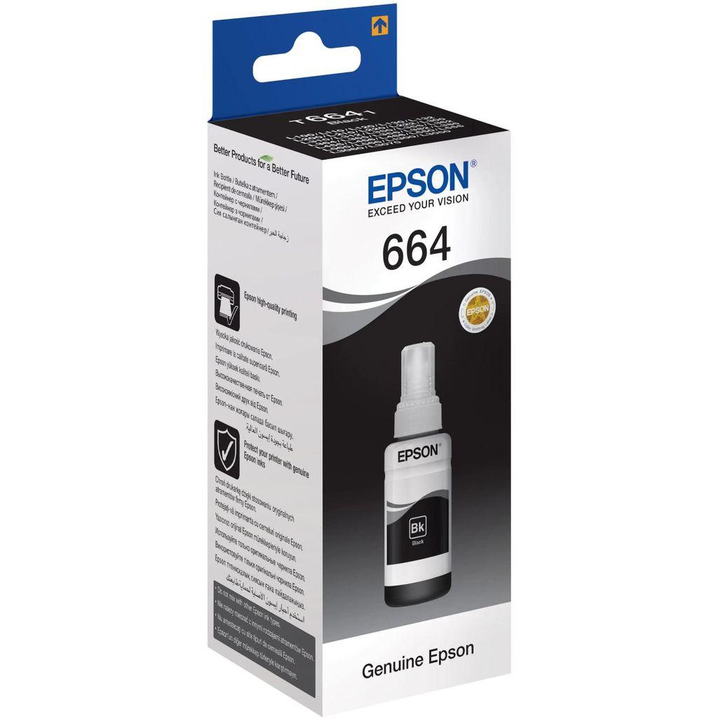 Чернила ориг. Epson T6641 черные для L100/L110/L210/L300/L355 (70мл)