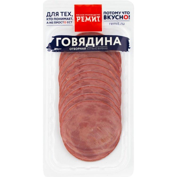 Нарезка Говядина Отборная в/к, Ремит, 150 гр., в/у
