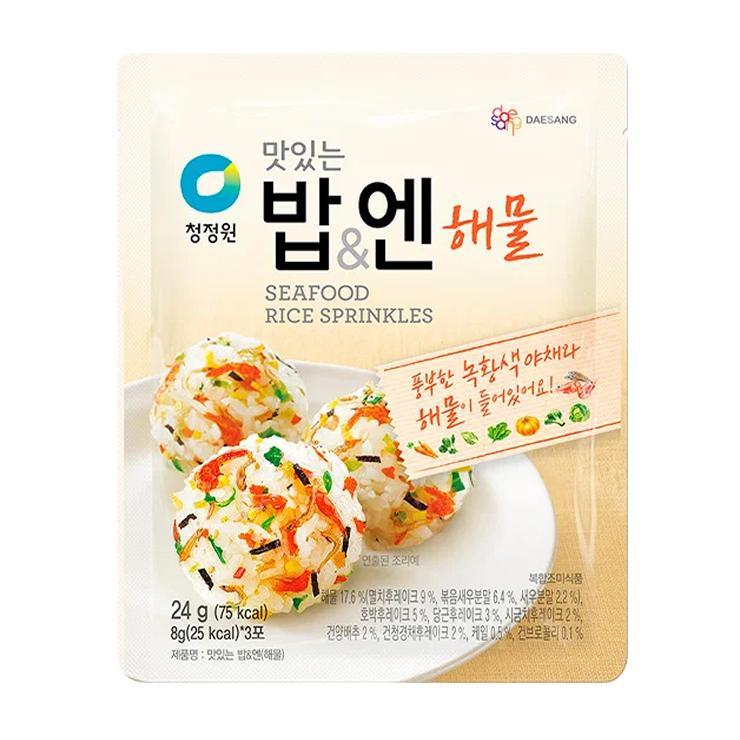 Приправа-посыпка овощная Daesang со вкусом морепродуктов SEAFOOD RICE SPRINKLES 24 гр., саше