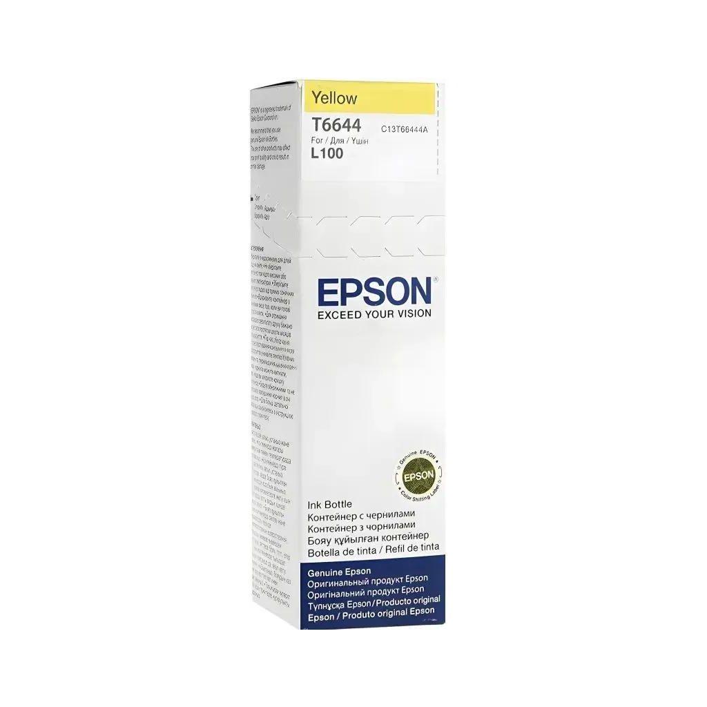 Чернила Epson 664 C13T664498 (аналог C13T66444A), для Epson, 70мл, желтый
