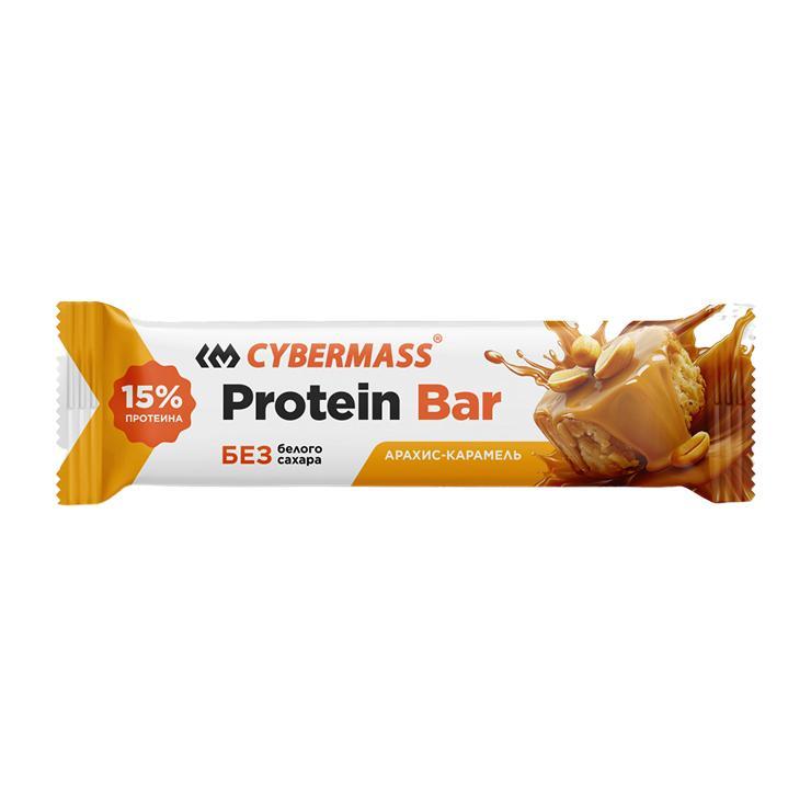Батончик Cybermass protein bar протеиновый арахис карамель 40 гр., флоу-пак