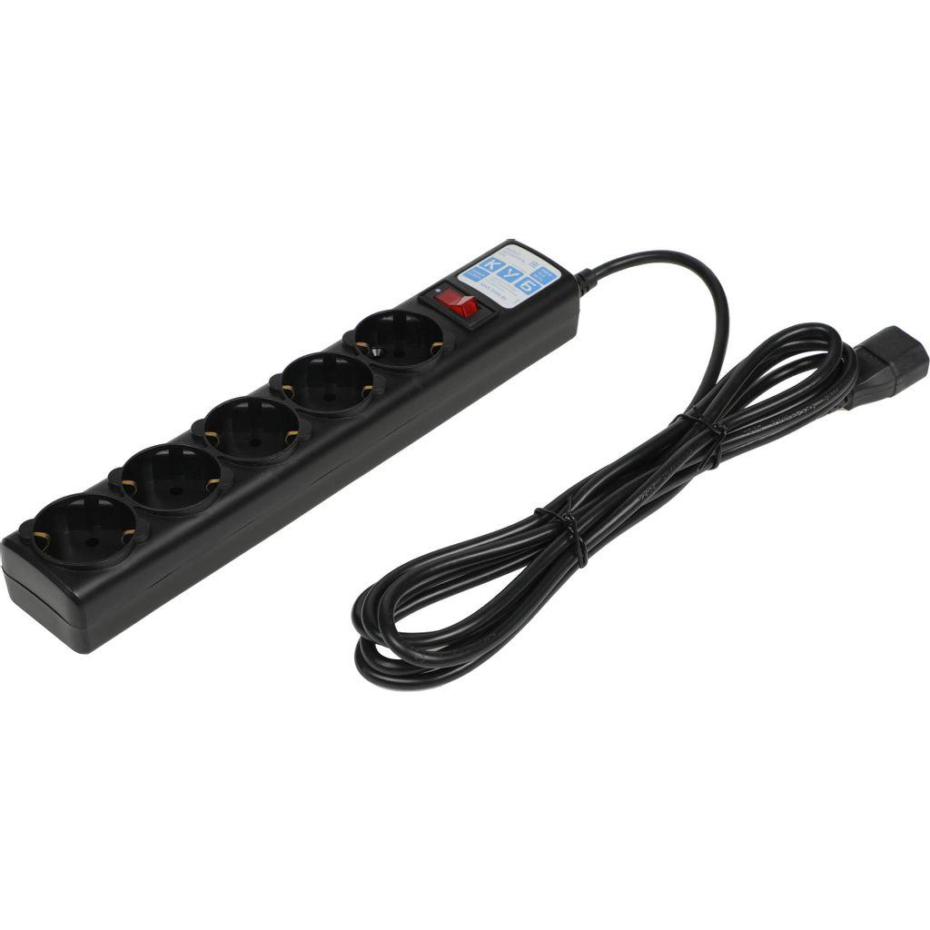 Сетевой фильтр PowerCube SPG5-B3, 3м, черный [spg5-в3]