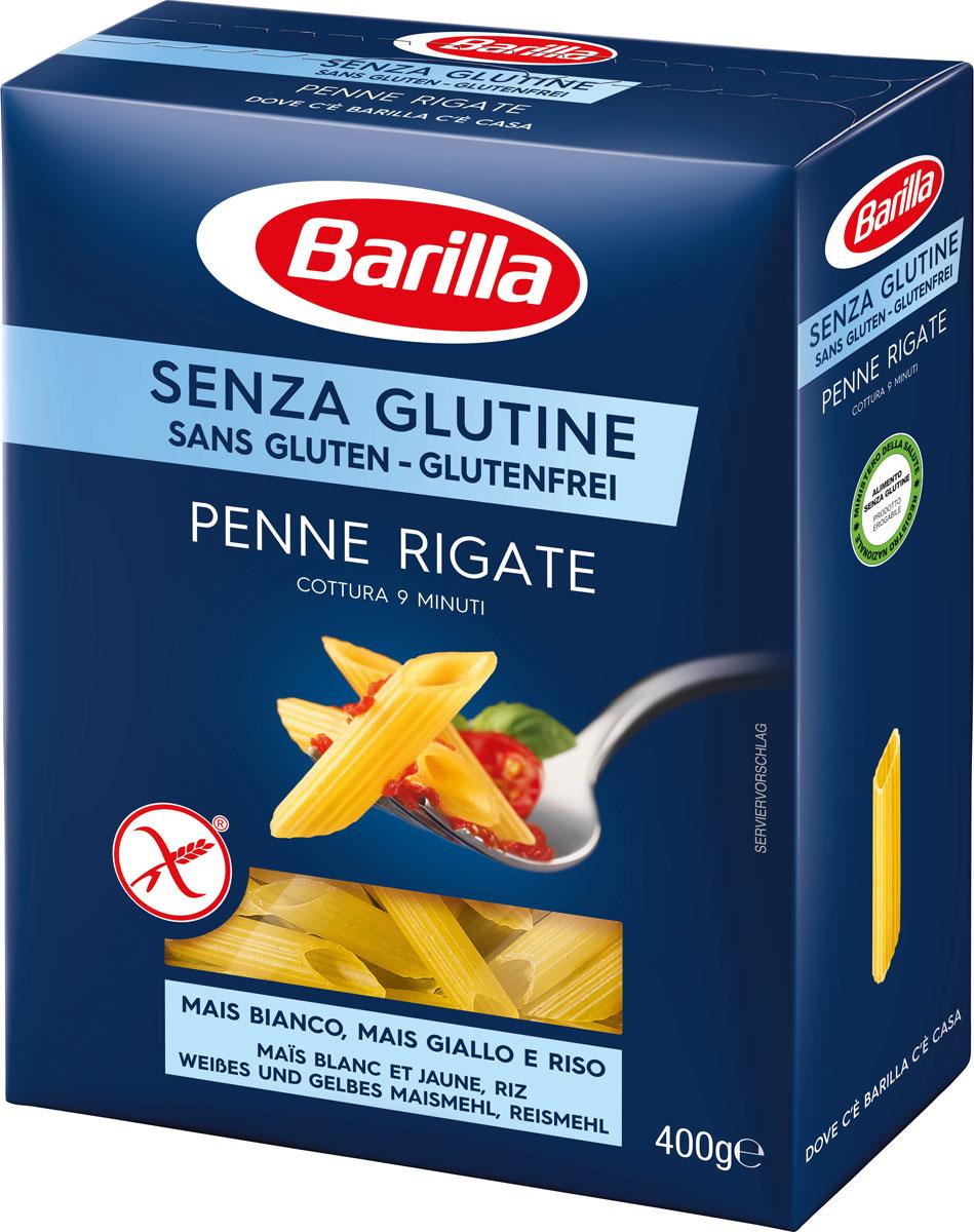 Макаронные изделия Barilla Penne Rigate без глютена 400 гр., картон