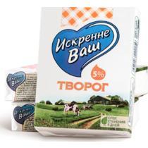 Творог Искренне Ваш 5% 180 гр., бумага