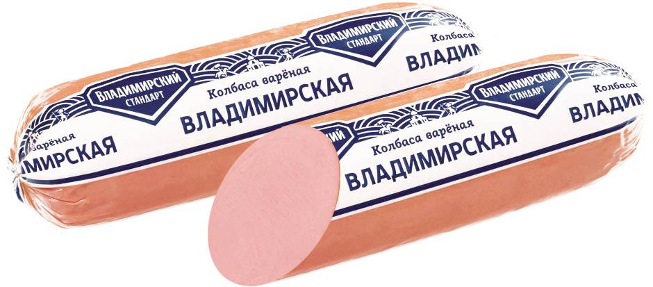 Вареная колбаса Владимирская, Владимирский Стандарт, 1,3 кг., полиамид