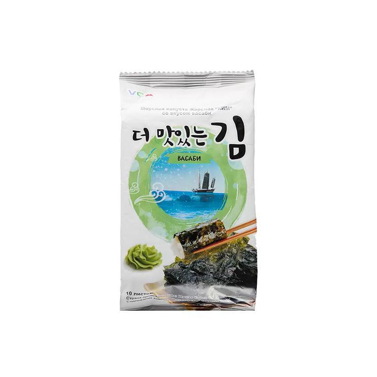 Капуста морская Hokang жареная со вкусом васаби 5 гр., флоу-пак