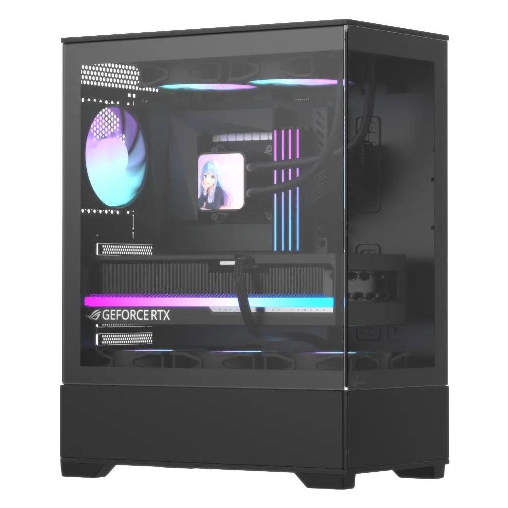Корпус ATX Formula Crystal Z1 Plus AR V2, Midi-Tower, без БП, черный [crystal z1 plus black ar v2]