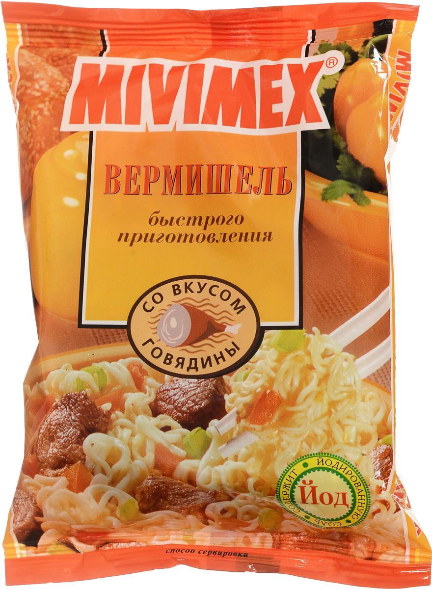 Вермишель Mivimex быстрого приготовления со вкусом говядины, 50 гр, флоу-пак