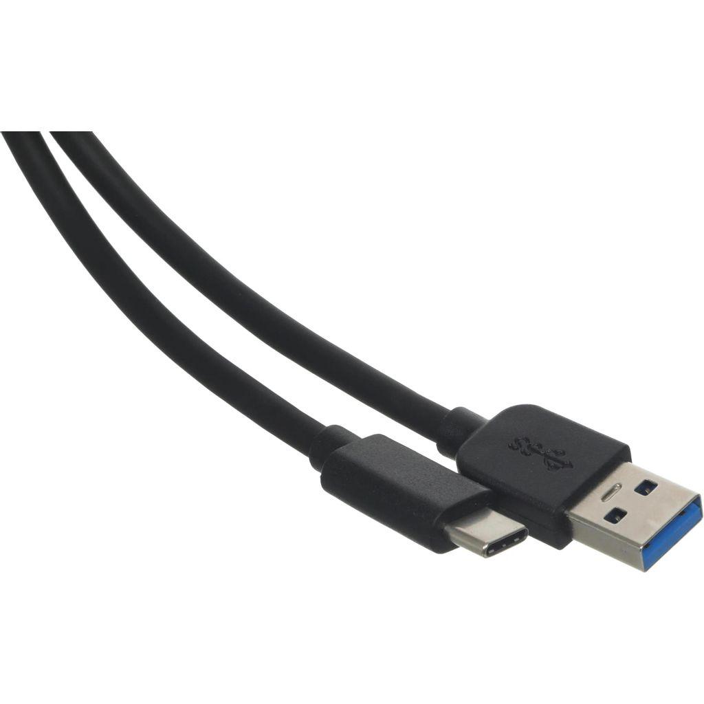 Кабель Buro USB Type-C (m) - USB (m), 1м, 3A, черный [bu-usb3.2-ac-1mb]