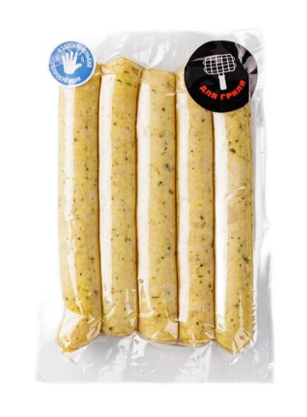 Колбаски ВкусВилл для жарки из курицы сливочно пряные 350 гр., вакуум