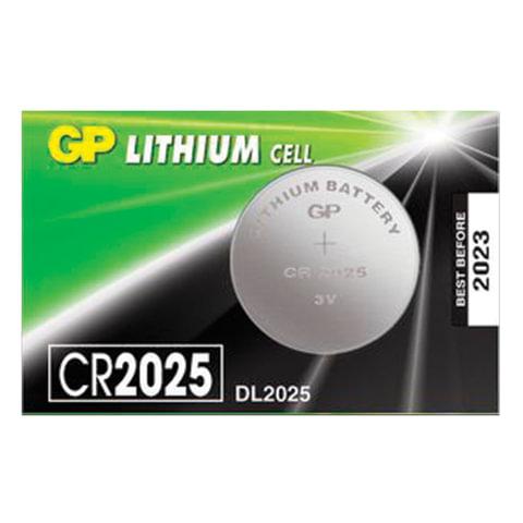 Батарейка GP Lithium, CR2025, литиевая, 1 шт. , блистер