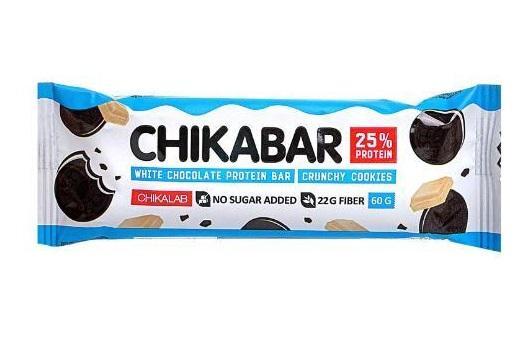 Батончик Chikalab Chikabar с начинкой со вкусом хрустящего печенья 60 гр., флоу-пак