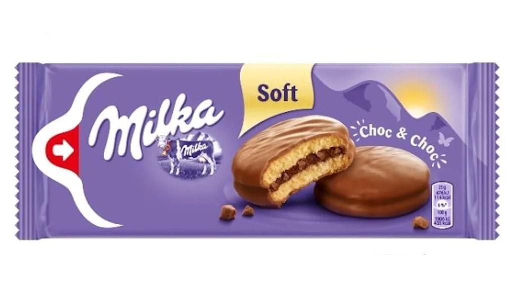Бисквит шоколадный Milka Choc & Choc 150 гр., флоу-пак