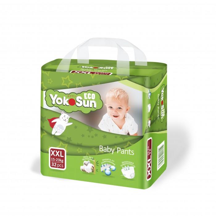 Детские подгузники-трусики ECO размер XXL (15-23 кг) 32 шт, YokoSun, 1.23 кг., полибэг