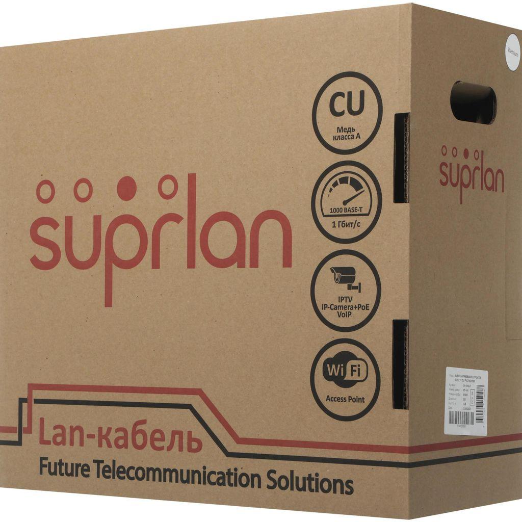 Кабель сетевой информационный SUPRLAN Premium, кат.5E, 305м, серый [01-1012-2]