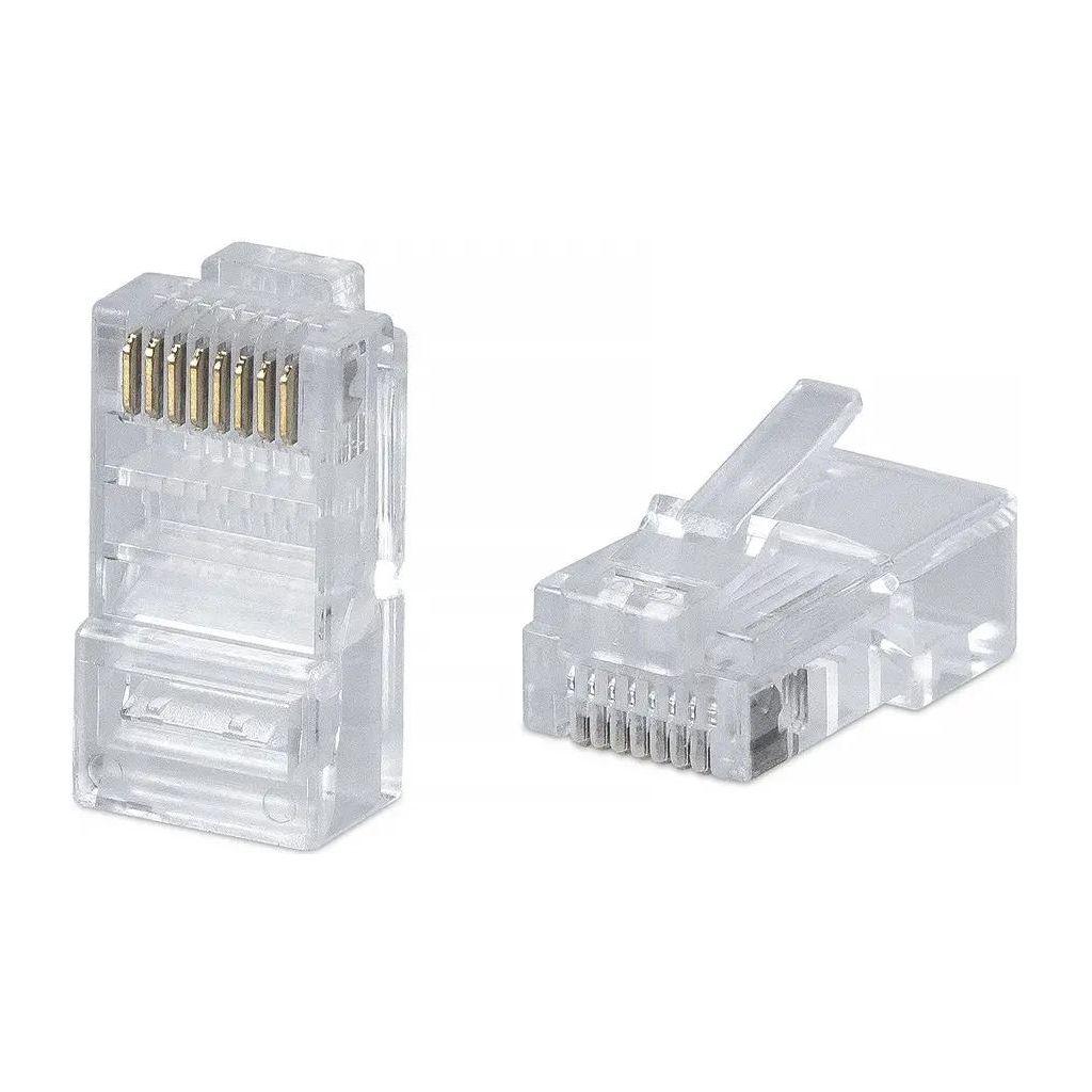 Коннектор CABEUS 8P8C-FC UTP кат.5E RJ45 прозрачный