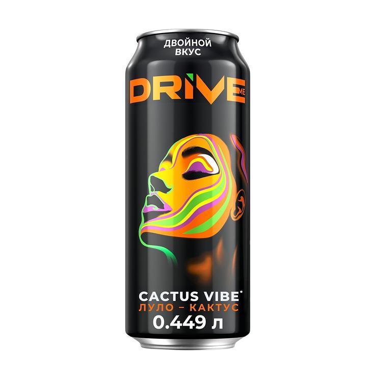 Напиток энергетический Drive Me экзотическая энергия луло и кактус 449 мл., ж/б
