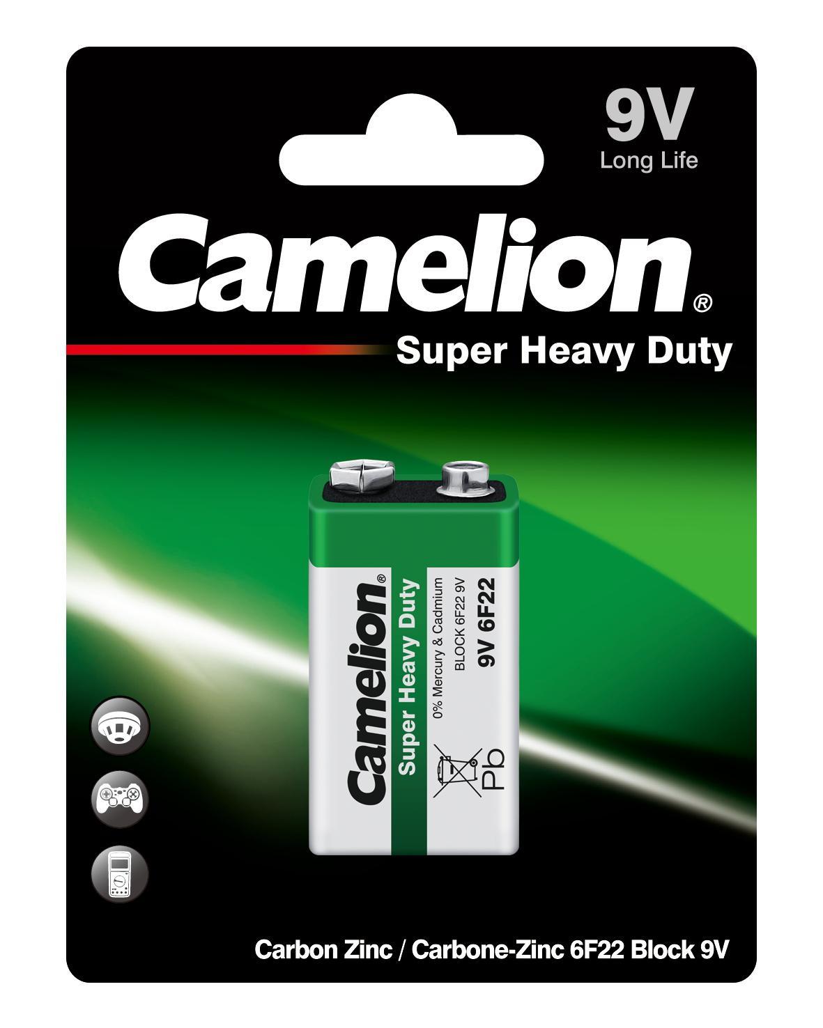 Батарейка Camelion 6F22 BL-1 6F22-BP1G,9В 1шт, блистер