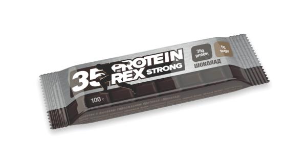 Батончик протеиновый ProteinRex strong шоколад 35% 100 гр., флоу-пак