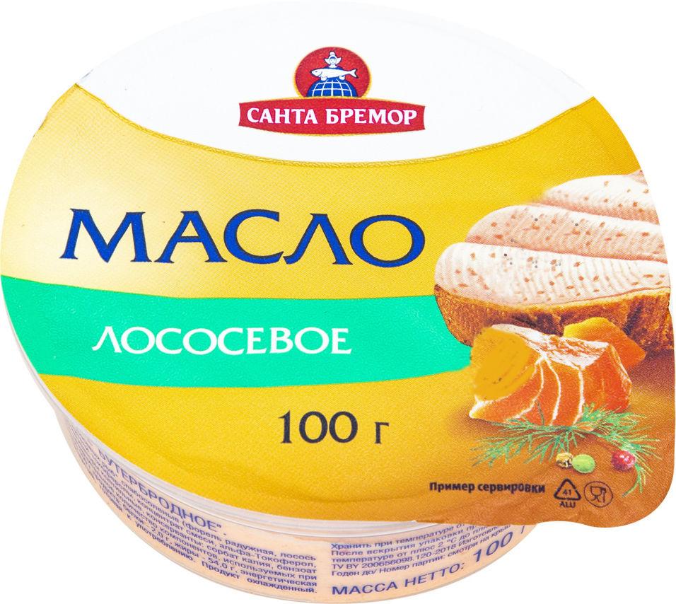 Масло лососевое Санта Бремор бутербродное 100 гр., пластиковая упаковка