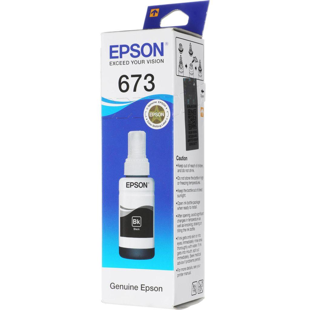 Чернила Epson 673 C13T673198 (аналог C13T67314A), для Epson, 70мл, черный