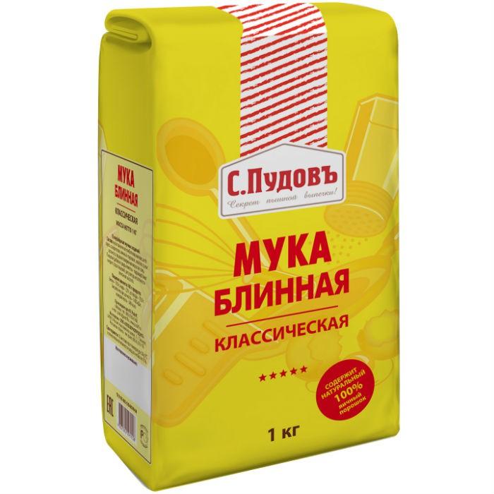 Мука С.Пудовъ Блинная Классическая 1 кг., бумага
