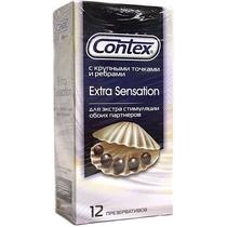 Презервативы Contex Extra Sensation С крупными точками и ребрами 12шт.