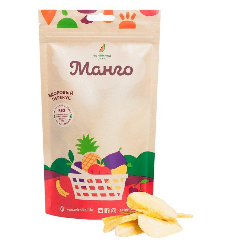 Здоровый фруктовый перекус Зеленика Манго 20 гр., дой-пак