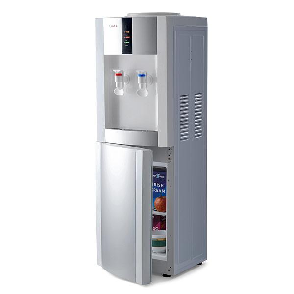 Кулер AEL LD-AEL-47с white/silver электронный, напольный, шкаф 10л, белый с серым