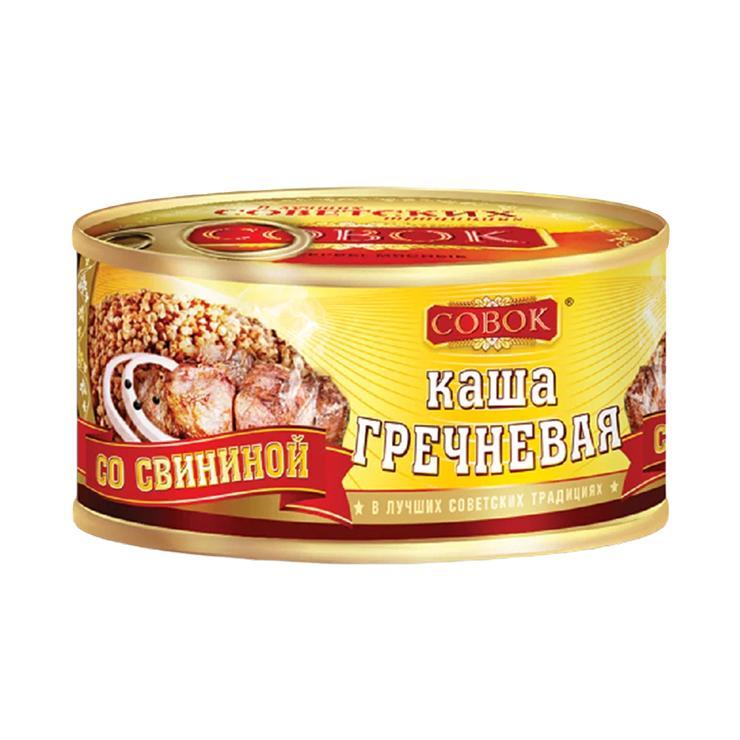 Каша гречневая Совок со свининой 325 гр., ж/б