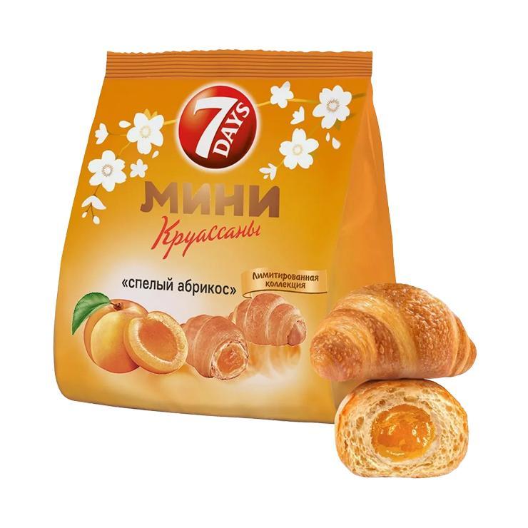 Круассаны мини 7 Days спелый абрикос 265 гр., флоу-пак