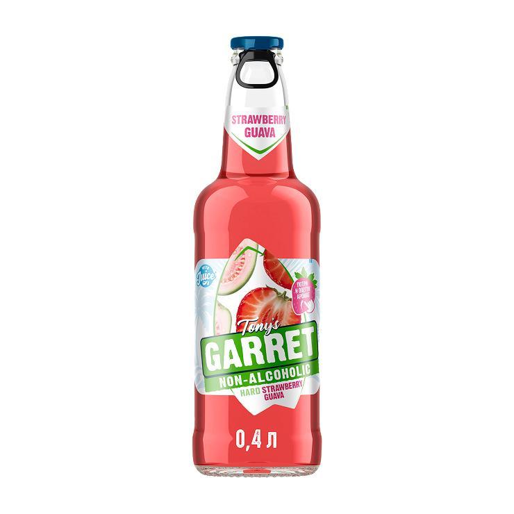 Напиток пивной безалкогольный Tony's Garret Hard Strawberry Guava 400 мл., стекло