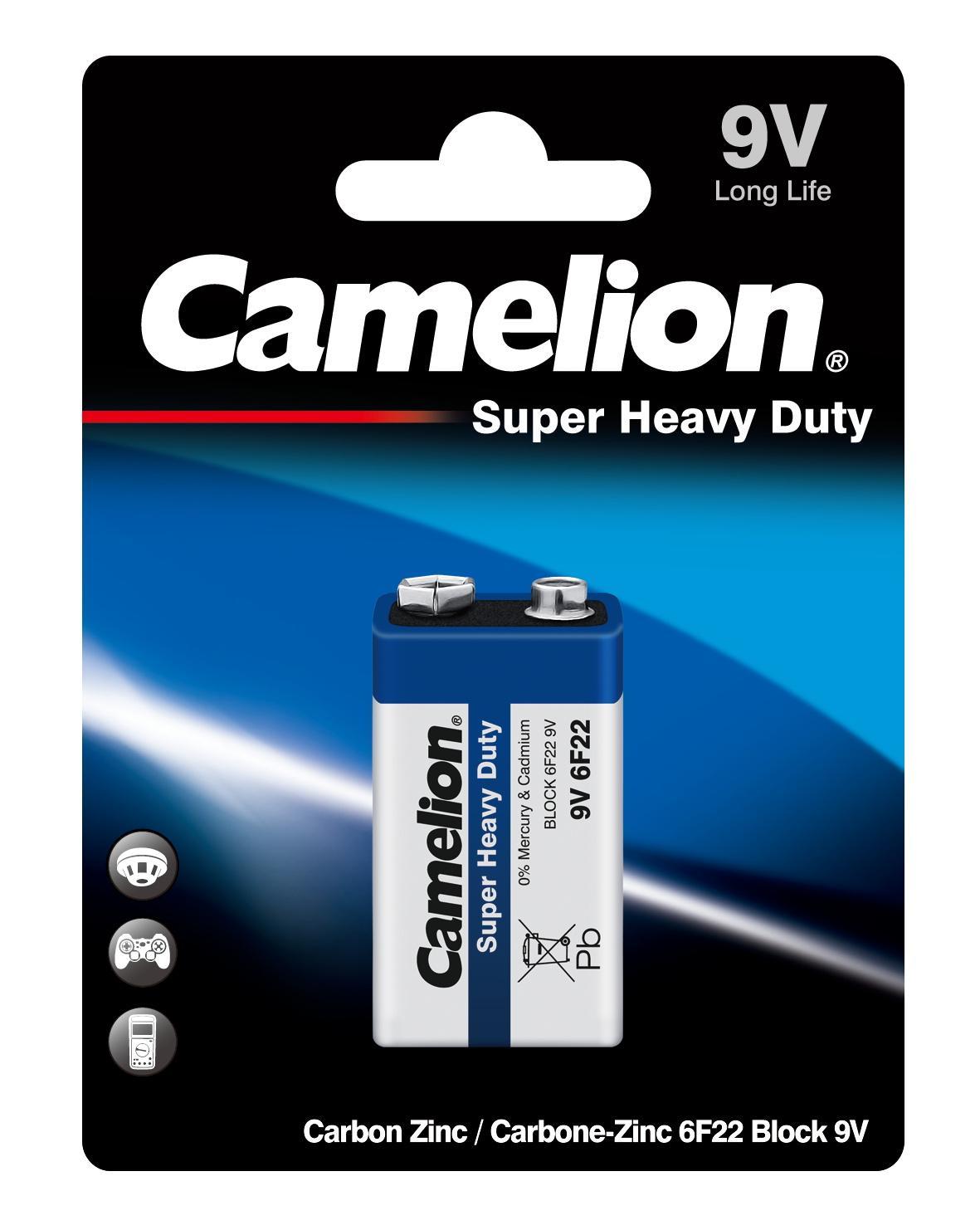 Батарейка Camelion 6F22-BP1B Blue 9В 1шт, спайка