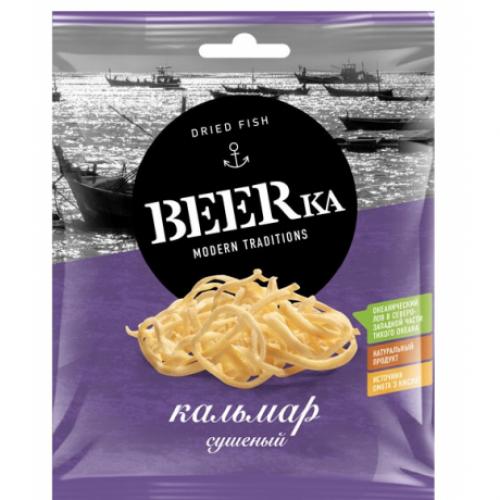 Кальмар сушеный, Вееrka, 38 гр., флоу-пак