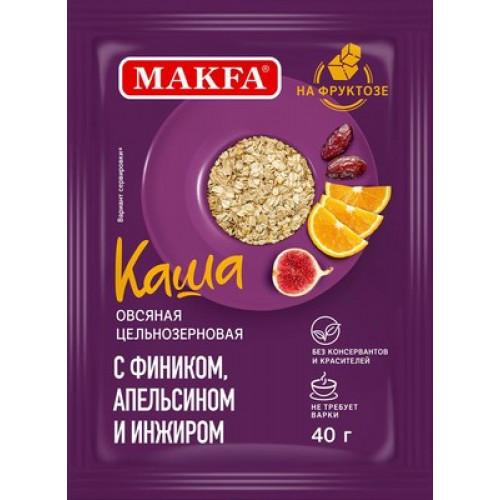 Каша Makfa цельнозерновая овсяная с фиником, апельсином и инжиром на фруктозе 40 гр., саше