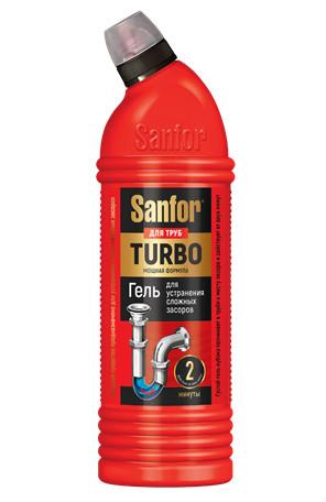 Средство Sanfor, Turbo для очистки канализационных труб, 500 мл., ПЭТ