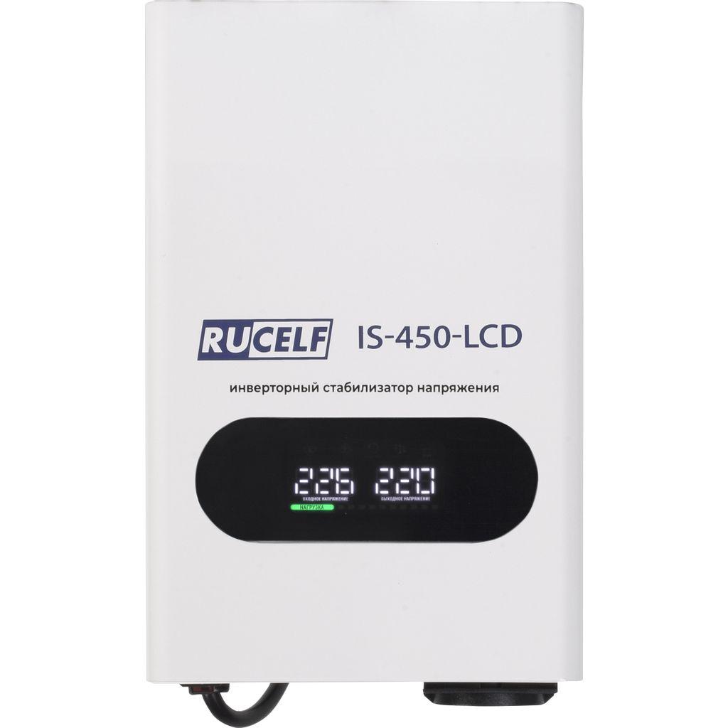 Стабилизатор напряжения RUCELF IS-450-LCD, 0.32кВт белый