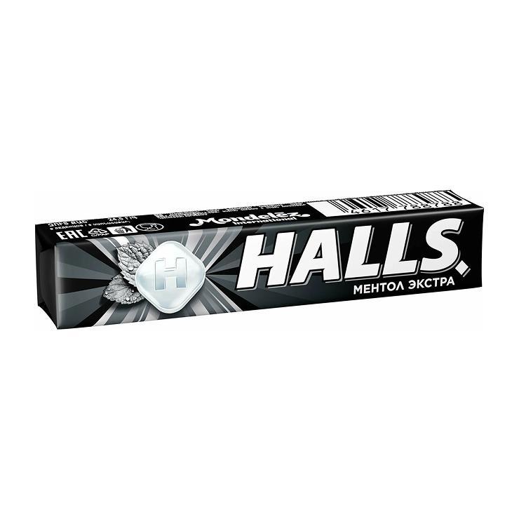 Леденцы Halls ORIGINAL со вкусом ментола и эквалипта 32 гр., обертка