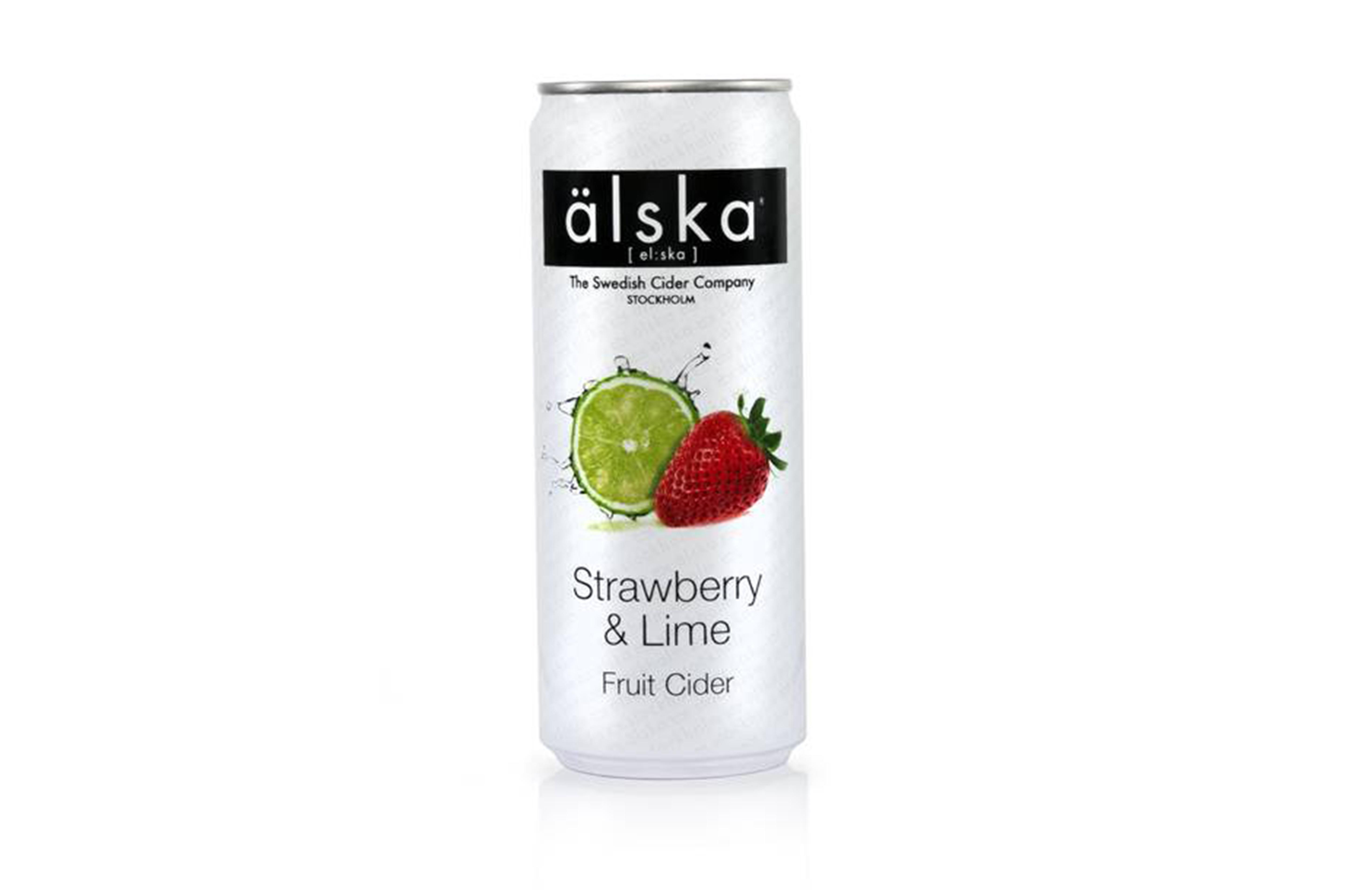 Сидр Alska Strawberry & Lime 4%, 500 мл., ж/б