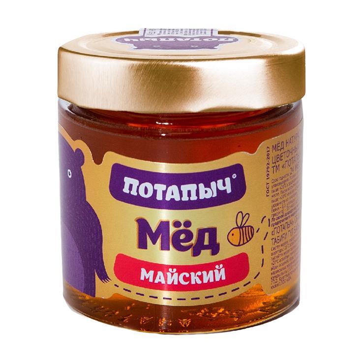 Мёд Потапыч натуральный майский 250 гр., стекло