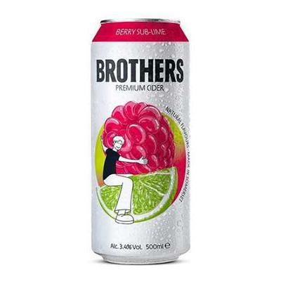 Сидр яблочный Brothers Berry Sup-Lime Cider игристый полусладкий 3,4% Великобритания 500 мл., ж/б