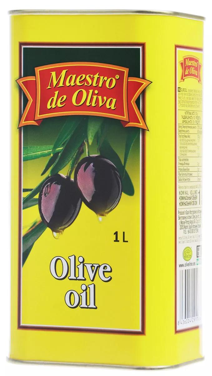 Масло Maestro De Oliva оливковое 100%, 1 л., ж/б