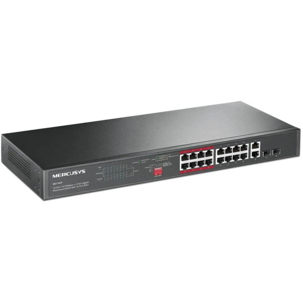 Коммутатор MERCUSYS MS118CP, неуправляемый