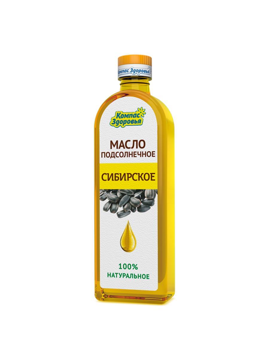 Подсолнечное масло холодного отжима Сибирское 500 мл.