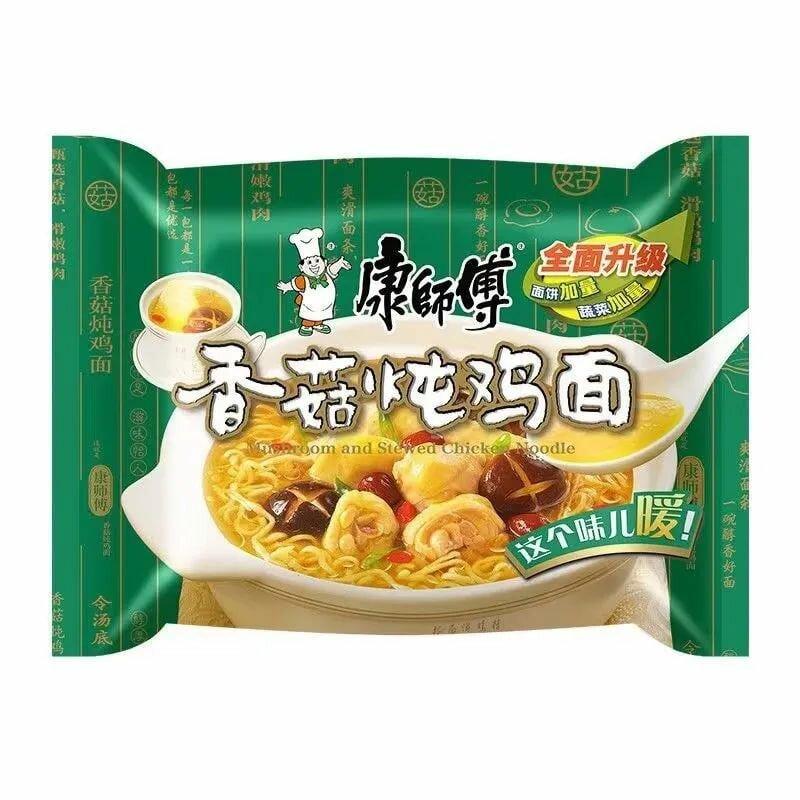 Лапша Kangshifu со вкусом тушеной курицы и грибов шитаке 101 гр., флоу-пак
